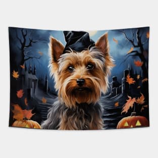 Halloween Silky Terrier Tapestry