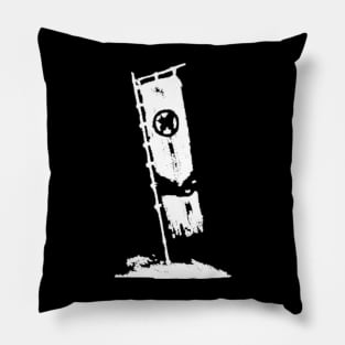 Ghost of tsushima, flag (white) Pillow