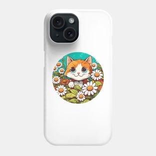 Fancy And Fine Flowered Cat Garden Design - Cat Lover Phone Case