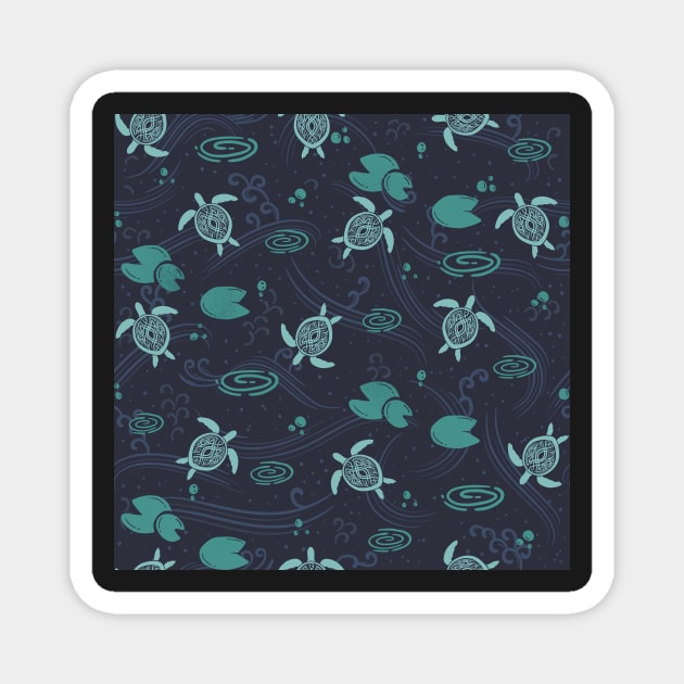 Japanese turtle pattern Magnet by LittleNippon