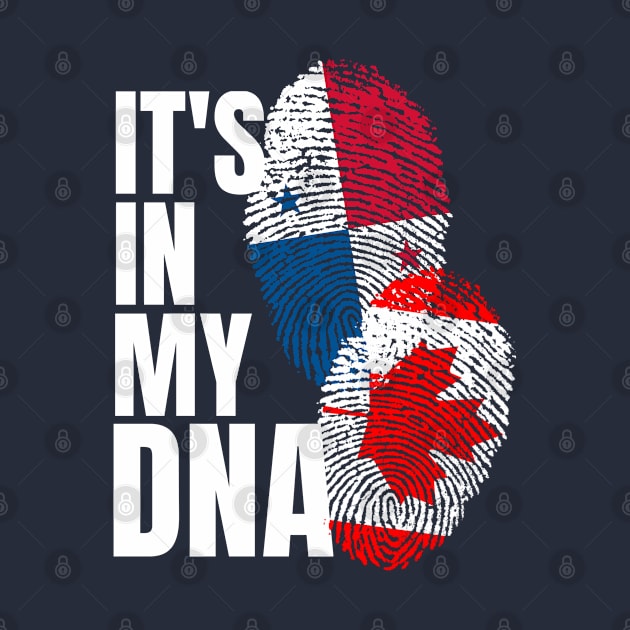 Canadian And Panamanian Mix DNA Flag Heritage Gift by Just Rep It!!