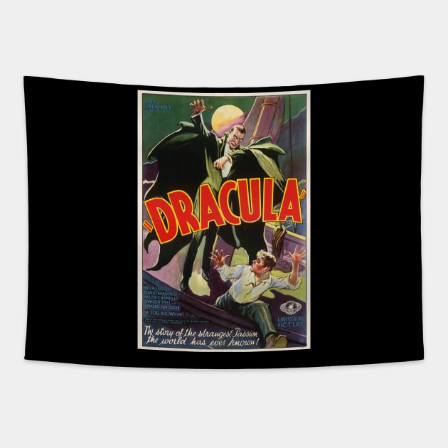 Dracula Movie Poster Tapestry by MovieFunTime