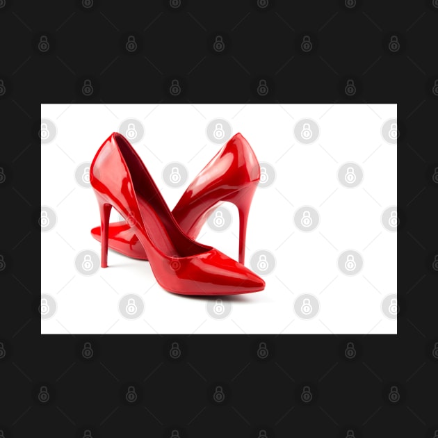 red woman shoes fashion by graphic3000