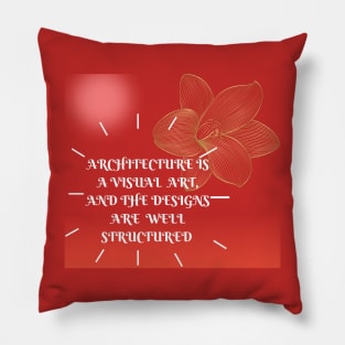 architecture is a visual art t shirt Pillow