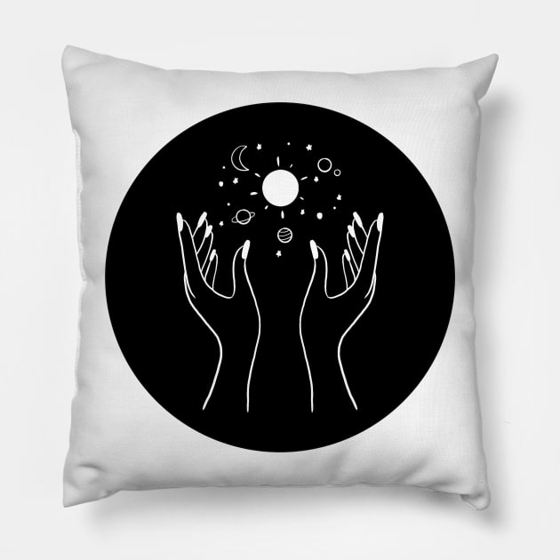 Manifest the Universe Line Art Pillow by jocela.png