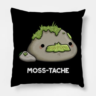 Moss-tache Funny Moustache Pun Pillow