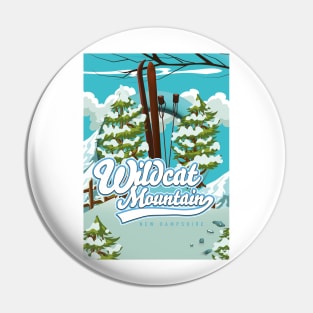 Wildcat Mountain New Hampshire Ski poster Pin