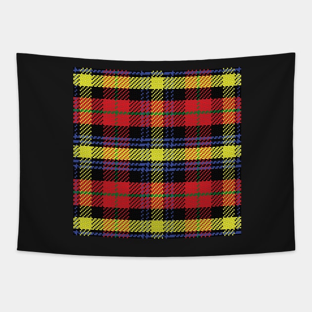 Scottish tartan Black Watch, black, yellow, red Tapestry by kavalenkava