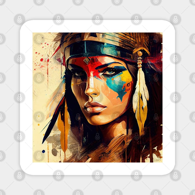 Powerful Egyptian Warrior Woman #2 Magnet by Chromatic Fusion Studio