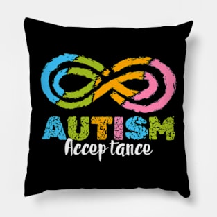 Autism Awareness Acceptance Infinity Symbol Men Women kids Pillow