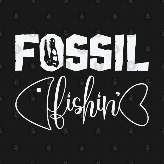 Fossil Paleontologist Fishing Fossil Hunting by Tom´s TeeStore