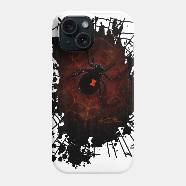 Black Widow Phone Case by adamzworld