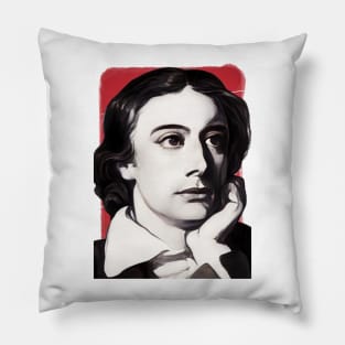 English Poet John Keats illustration Pillow