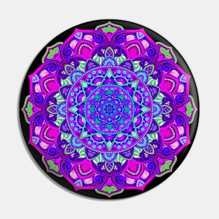 Vibrant Mandala Design Pin