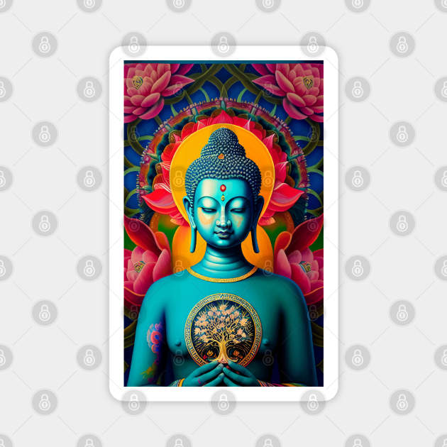 Buddha and the Tree of Life Magnet by mariasshop