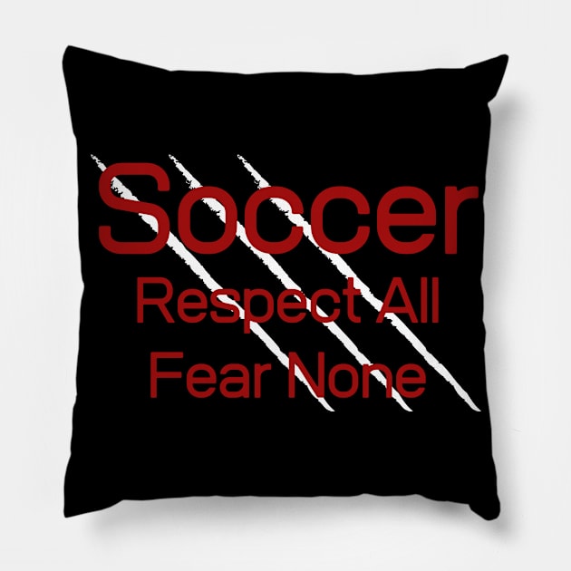 Soccer Fear None Pillow by Unusual Choices