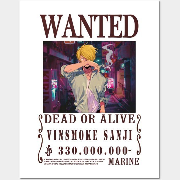 Vinsmoke Sanji One Piece Wanted - Sanji One Piece - Posters and Art Prints