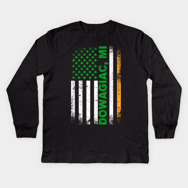 Michigan Irish American Flag Dowagiac Mi T Shirt Dowagiac