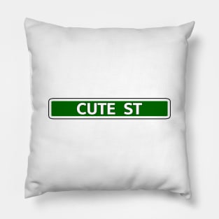 Cute Street Street Sign Pillow