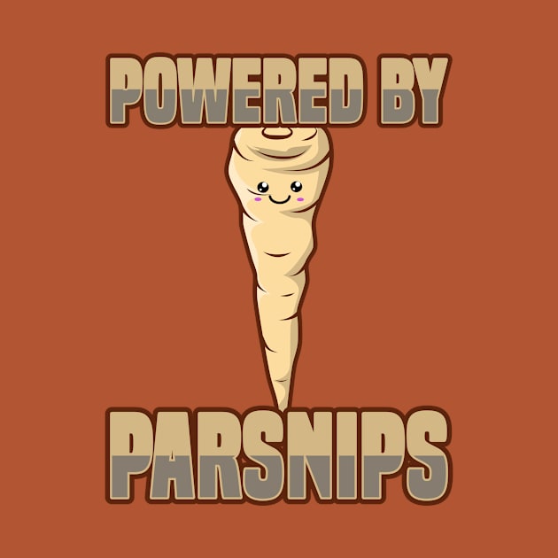 Powered By Parsnips - Vegan Kawaii Parsnip by KawaiinDoodle