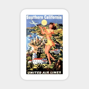 SOUTHERN CALIFORNIA Sunny Beach Seaside Holidays Vintage Travel Magnet