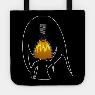 Impatient Halloween Monster Scary Orange True Face Zipper Tote