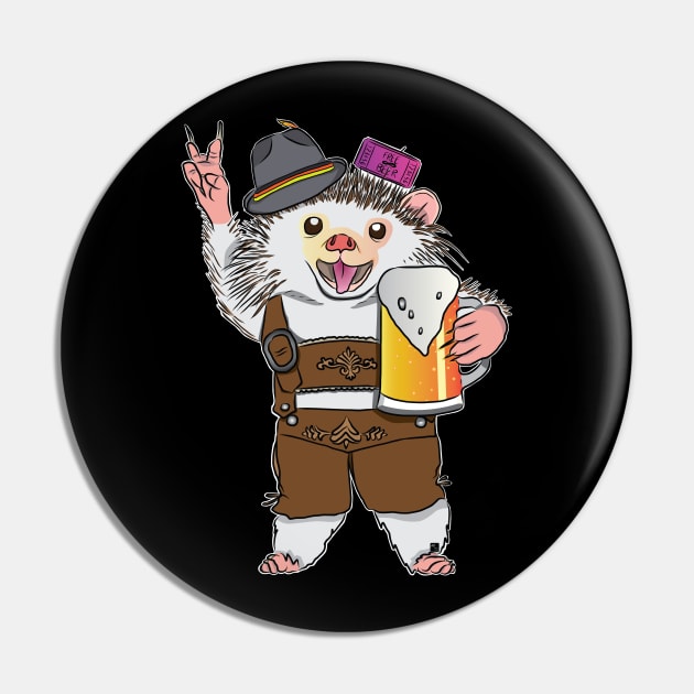 Party All Night Hedgehog Pin by AltTabStudio