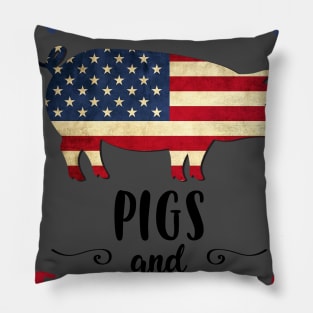 Firework Pig and Freedom. Pillow