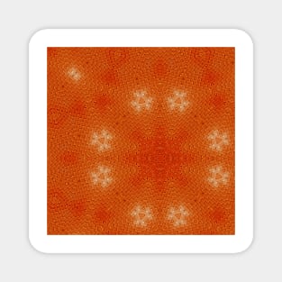 3D star abstract orange design  brick Magnet