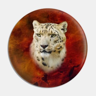 Snow leopard Pin