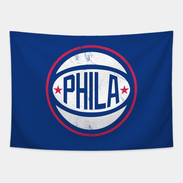 Phila Retro Ball - Blue Tapestry by KFig21