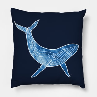 Watercolor Whale Pillow