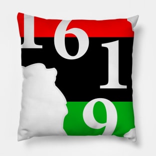 1619 Black Histroy Pillow