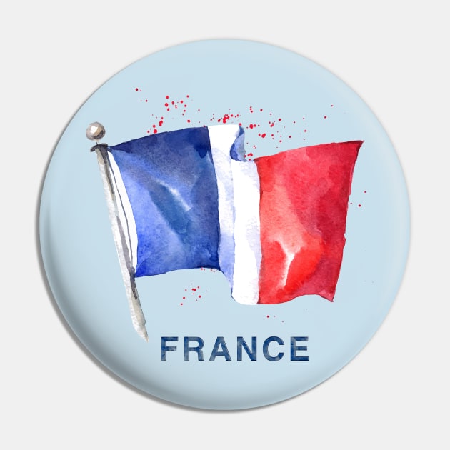 WATERCOLOR FLAG OF FRANCE Pin by xposedbydesign