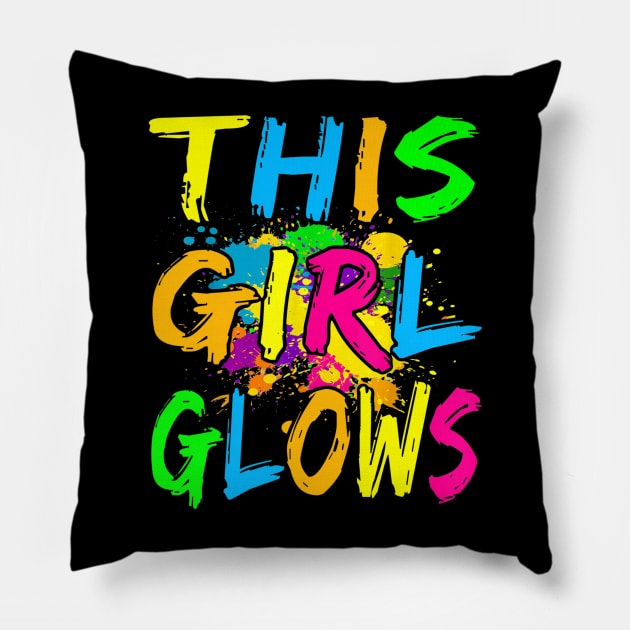 This Girl Glows Pillow by LimEnitis