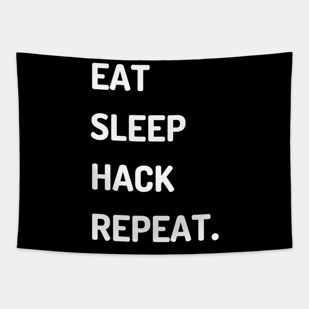 Eat Sleep Hack Repeat Tapestry by leo-jess