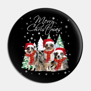 Australian Shepherd Christmas Tshirt Funny Xmas Gifts Pin