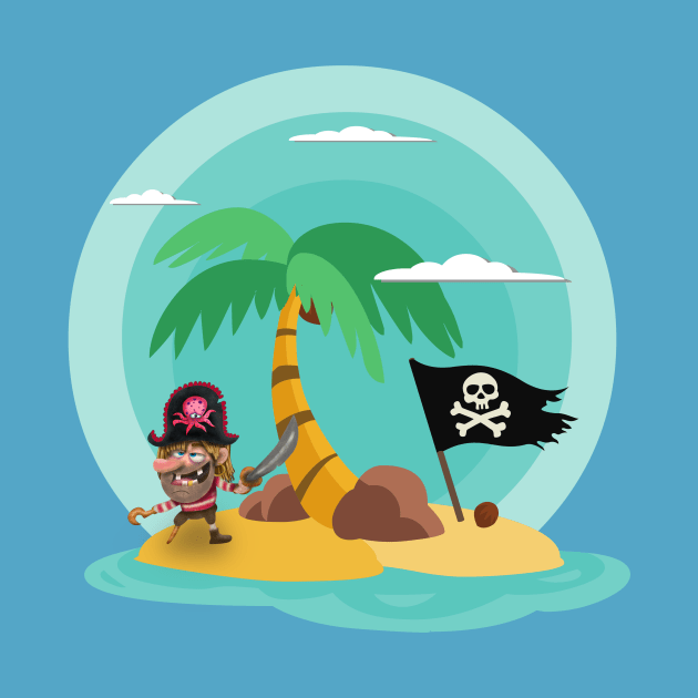 Pirate on his island by Paciana Peroni