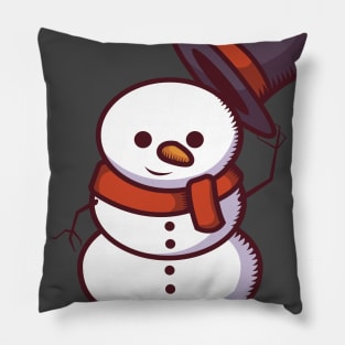 funny snowman colder older winter man gift Pillow