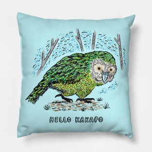 Hello Kakapo Pillow