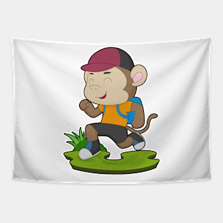 Monkey Hiker Backpack Tapestry