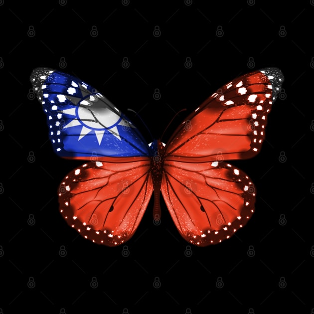 Taiwanese Flag  Butterfly - Gift for Taiwanese From Taiwan by Country Flags