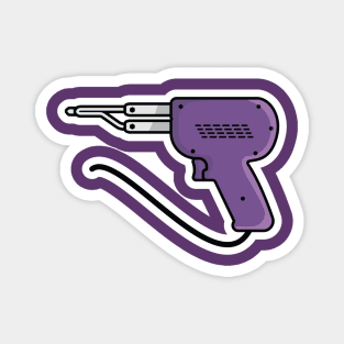 Electric Soldering Gun Tool Sticker vector illustration. Repairing hand tool object icon concept. Weller dual heat professional soldering gun sticker vector design. Magnet