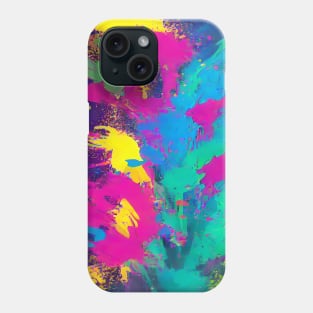 Abstract, Marble, Watercolor, Colorful, Vibrant Colors, Textured Painting, Texture, Gradient, Wave, Fume, Wall Art, Modern Art Phone Case