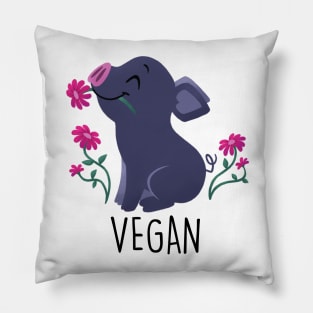 Peaceful Vegan Pig - Light Pillow