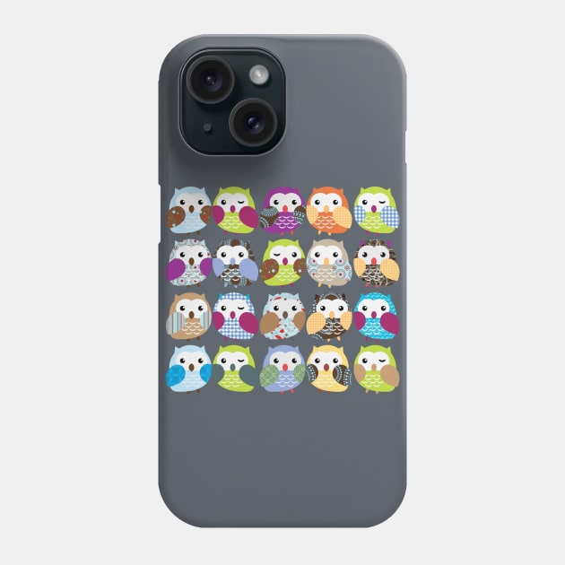 Colorful Owl Pattern Phone Case by cartoonowl