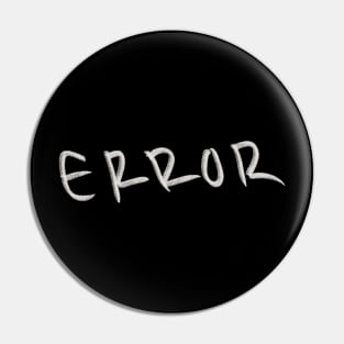 Hand Drawn Error Pin