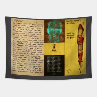 Zodiac Killer- The 340 Little List 'Collage' Design Tapestry