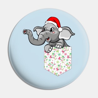 Christmas Santa Elephant Pin