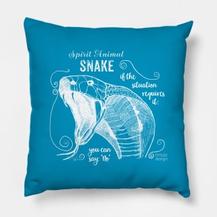 Spirit animal - Snake white Pillow
